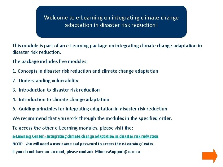 Integrating climate change adaptation in disaster risk reduction