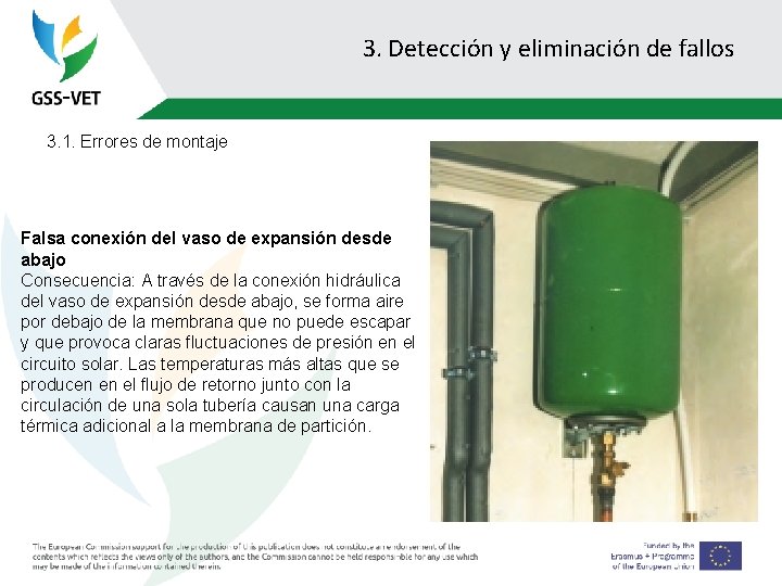 3. Detección y eliminación de fallos 3. 1. Errores de montaje Falsa conexión del