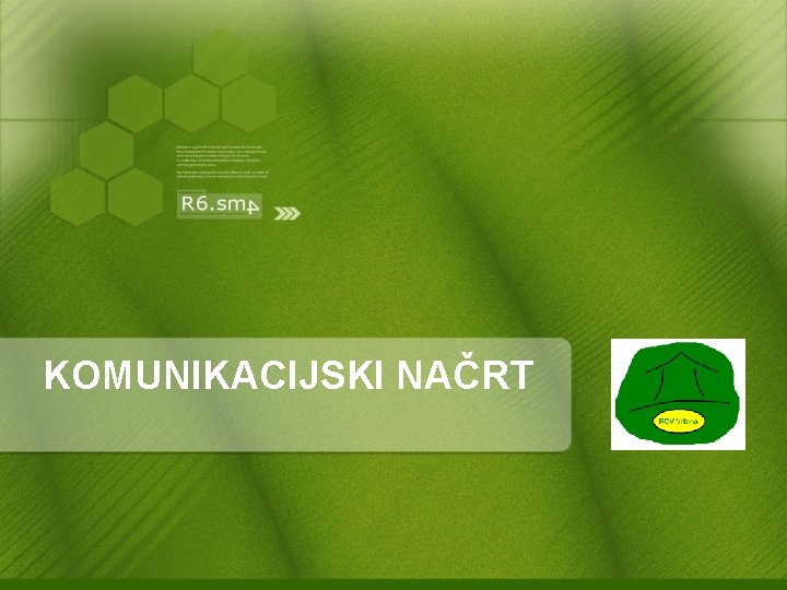 KOMUNIKACIJSKI NAČRT 