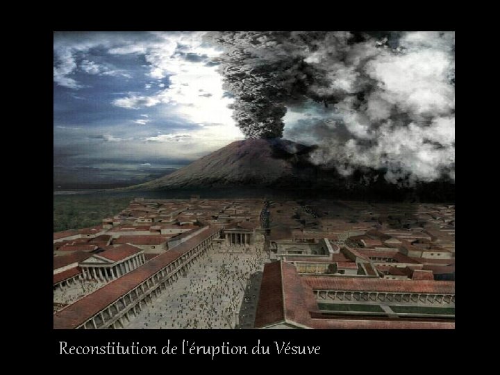 Reconstitution de l'éruption du Vésuve 