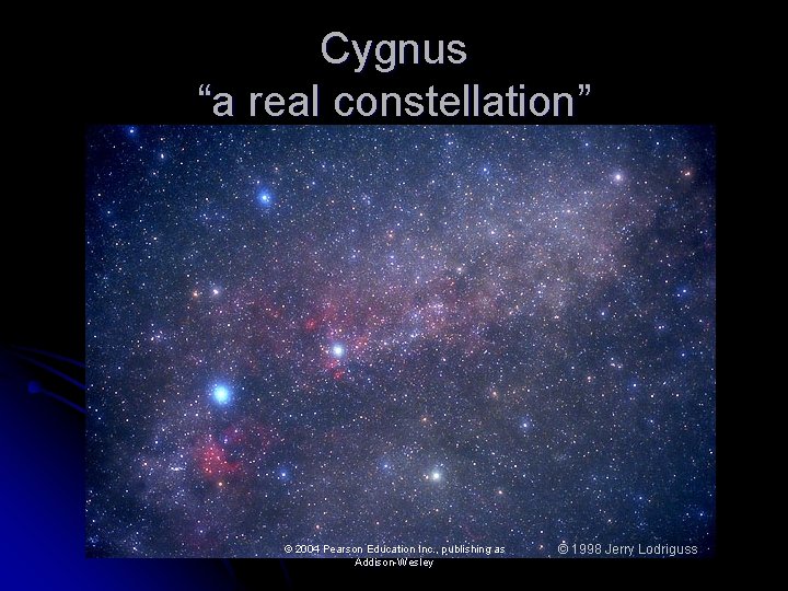 Cygnus “a real constellation” © 2004 Pearson Education Inc. , publishing as Addison-Wesley 