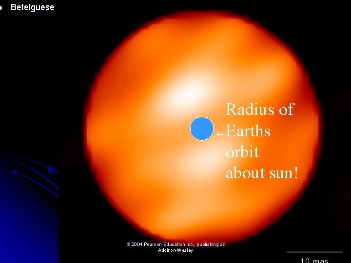 l Betelguese Not what it appears! Radius of Earths orbit about sun! © 2004