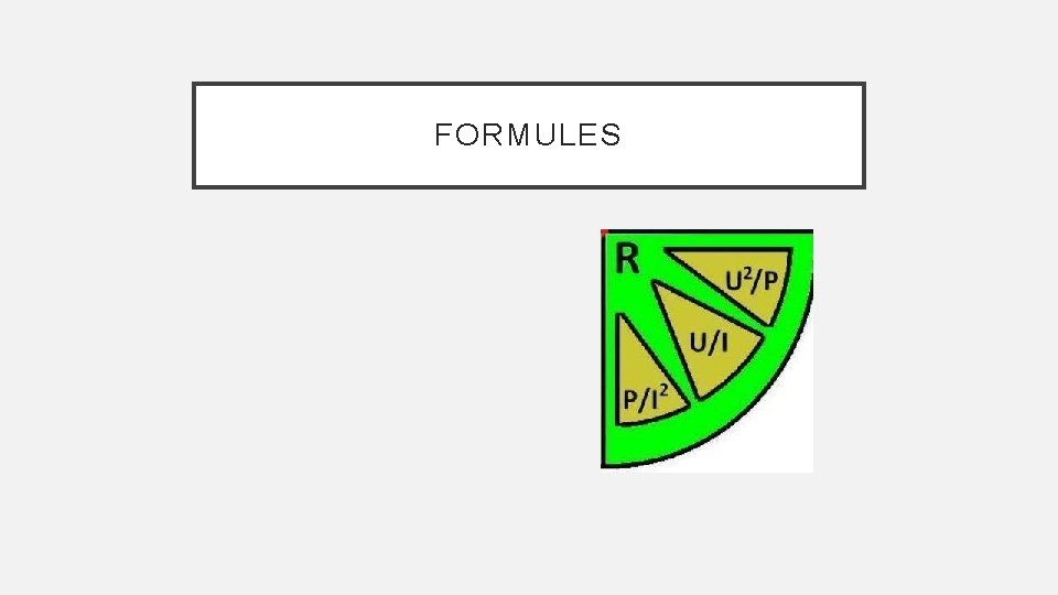 FORMULES 