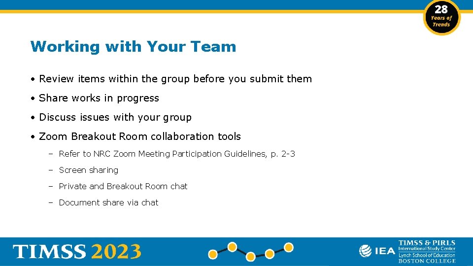 Working with Your Team • Review items within the group before you submit them