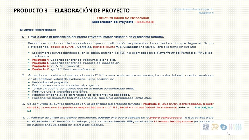 PRODUCTO 8 ELABORACIÓN DE PROYECTO 41 