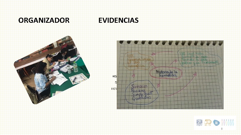 ORGANIZADOR EVIDENCIAS 8 