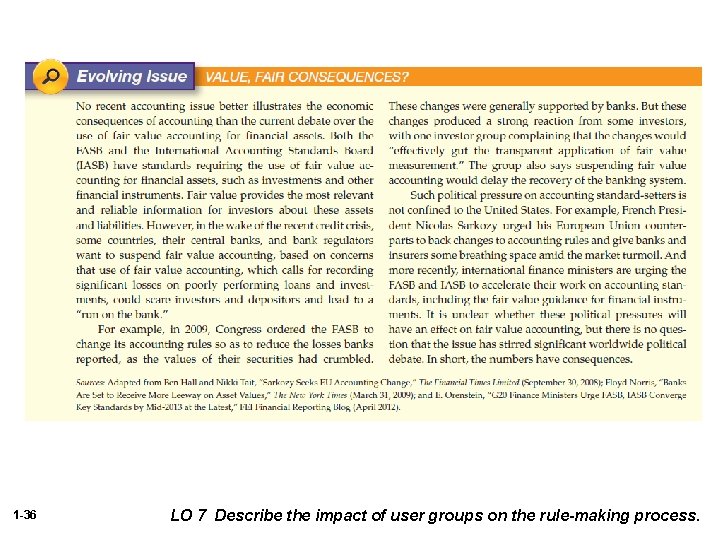 1 -36 LO 7 Describe the impact of user groups on the rule-making process.