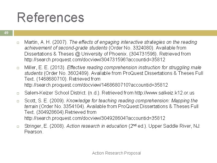 References 49 Martin, A. H. (2007). The effects of engaging interactive strategies on the