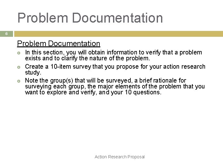 Problem Documentation 6 Problem Documentation £ £ £ In this section, you will obtain