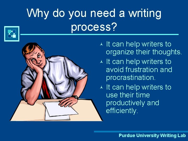 Why do you need a writing process? It can help writers to organize their