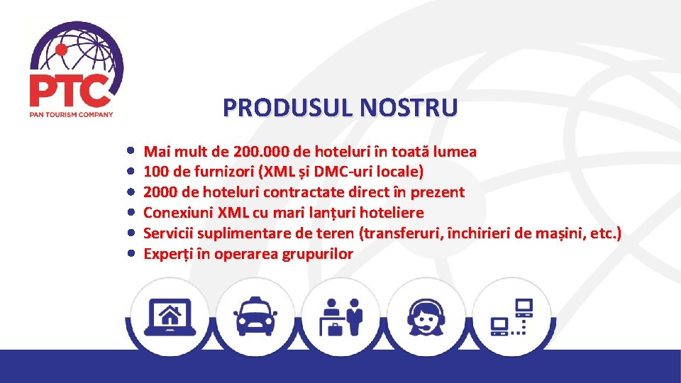 PRODUSUL NOSTRU Mai mult de 200. 000 de hoteluri în toată lumea 100 de