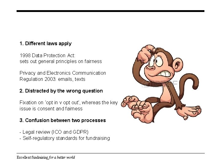 1. Different laws apply 1998 Data Protection Act: sets out general principles on fairness 1. Different laws apply 1998 Data Protection Act: sets out general principles on fairness