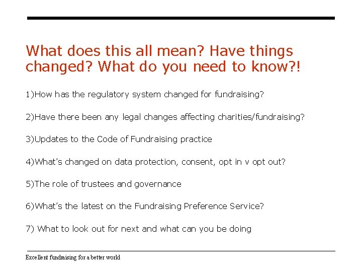 What does this all mean? Have things changed? What do you need to know? What does this all mean? Have things changed? What do you need to know?