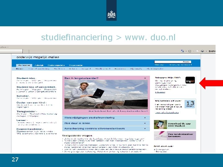 studiefinanciering > www. duo. nl 27 