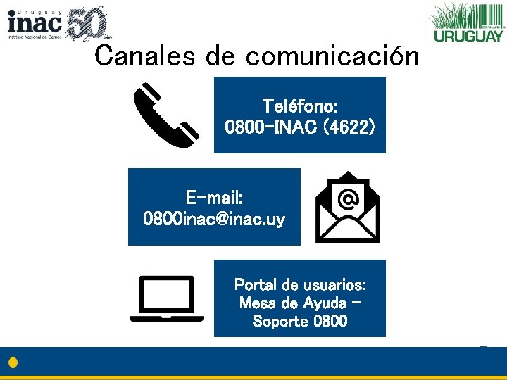 Canales de comunicación Teléfono: 0800 -INAC (4622) La aproximación que los ciudadanos presentanhacia el