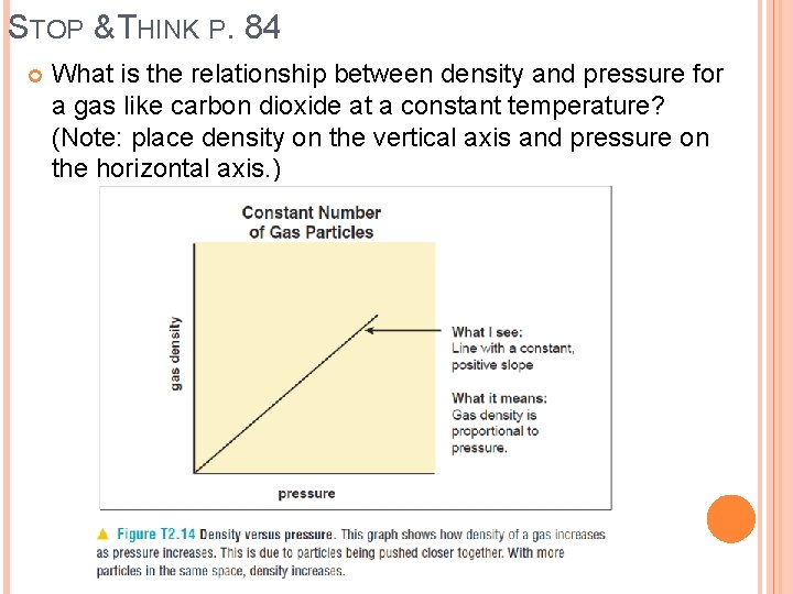 STOP & THINK P. 84 What is the relationship between density and pressure for