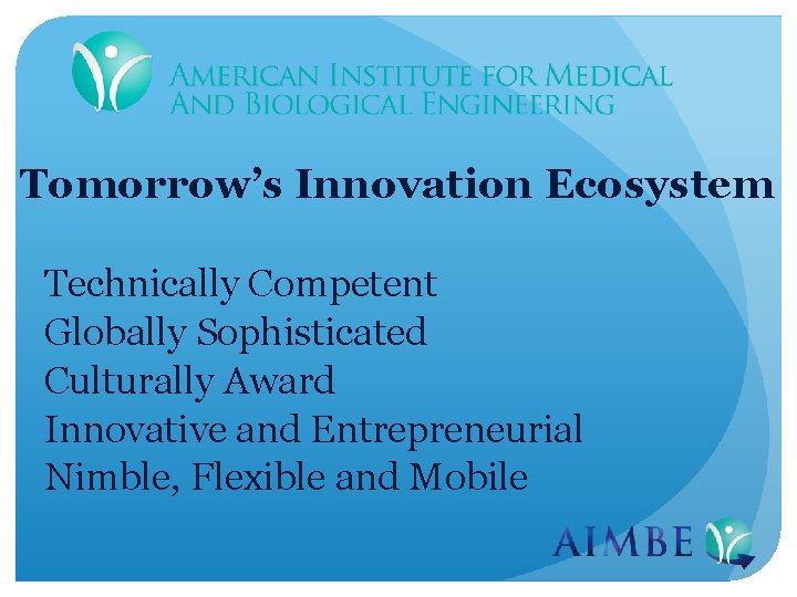 Tomorrows Innovation Ecosystem Transforming BME Milan P Yager
