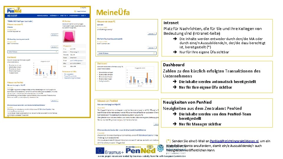 MeineÜfa Intranet Platz für Nachrichten, die für Sie und Ihre Kollegen von Bedeutung sind