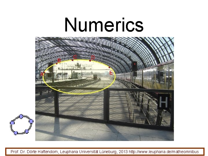 Numerics Prof. Dr. Dörte Haftendorn, Leuphana Universität Lüneburg, 2013 http: //www. leuphana. de/matheomnibus 