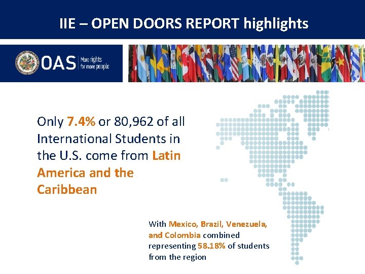 IIE – OPEN DOORS REPORT highlights Only 7. 4% or 80, 962 of all