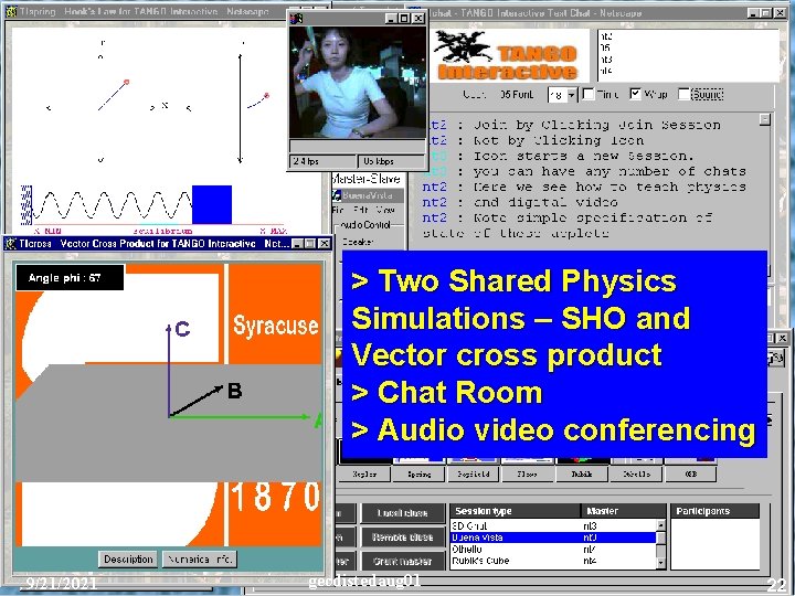 > Two Shared Physics Simulations – SHO and Vector cross product > Chat Room