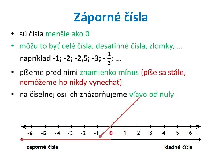 Záporné čísla • 
