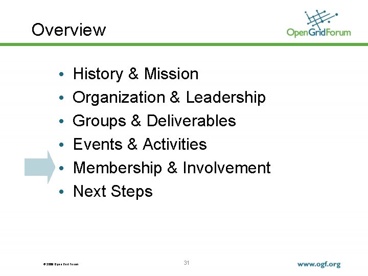 Overview • • • History & Mission Organization & Leadership Groups & Deliverables Events