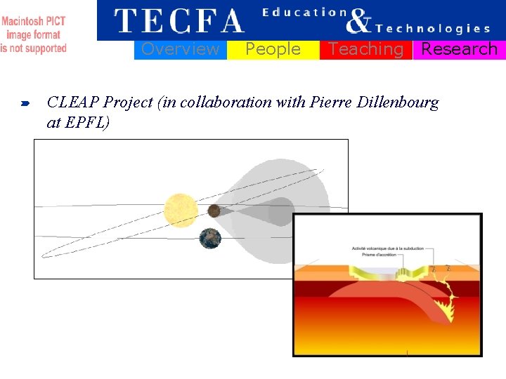 Overview People Teaching Research CLEAP Project (in collaboration with Pierre Dillenbourg at EPFL) 