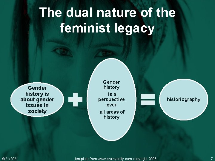 The dual nature of the feminist legacy Gender history is about gender issues in