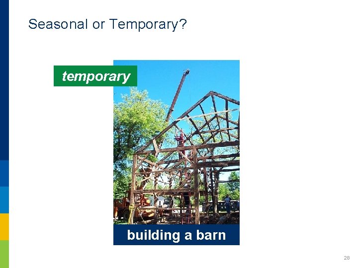 Seasonal or Temporary? temporary building a barn 28 