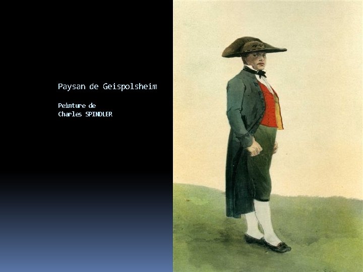 Paysan de Geispolsheim Peinture de Charles SPINDLER 