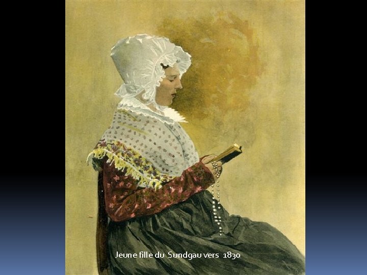 Jeune fille du Sundgau vers 1830 