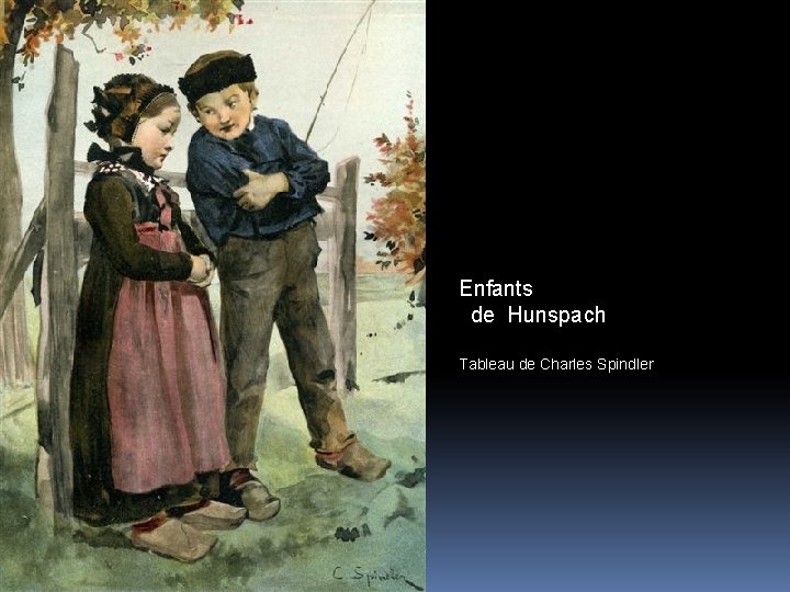 Enfants de Hunspach Tableau de Charles Spindler 