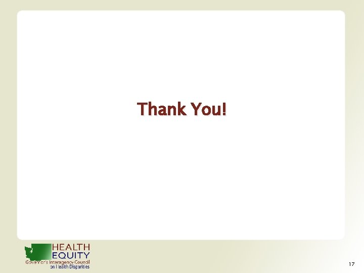 Thank You! 17 