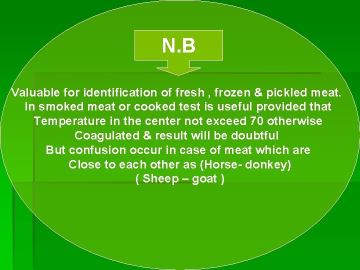 N. B Valuable for identification of fresh , frozen & pickled meat. In smoked