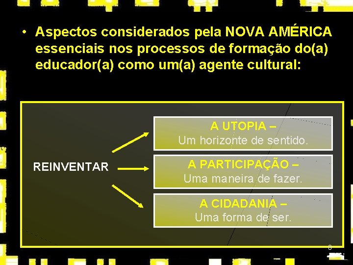  • Aspectos considerados pela NOVA AMÉRICA essenciais nos processos de formação do(a) educador(a)