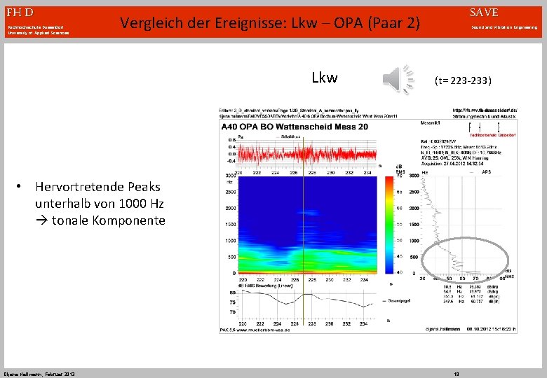 FH D Fachhochschule Düsseldorf University of Applied Sciences SAVE Vergleich der Ereignisse: Lkw –