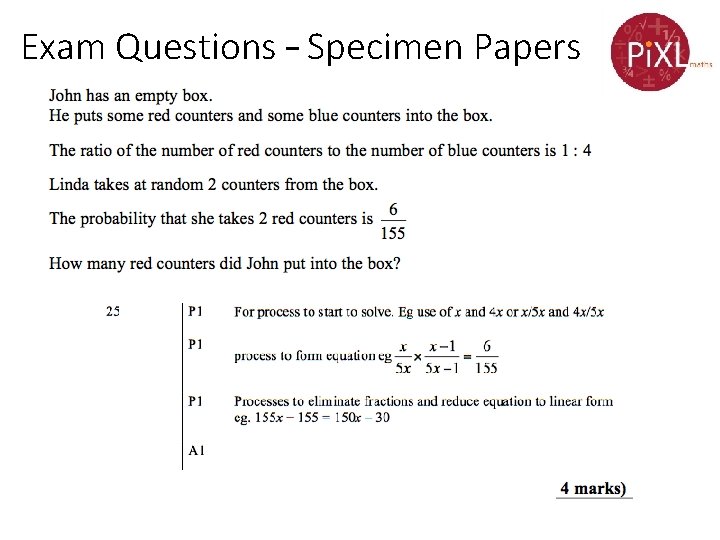 Exam Questions – Specimen Papers 