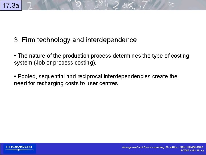 17. 3 a 3. Firm technology and interdependence • The nature of the production