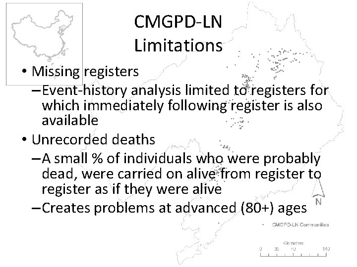 CMGPD-LN Limitations • Missing registers – Event-history analysis limited to registers for which immediately