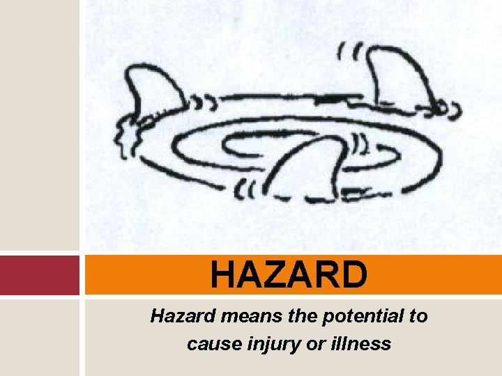 HAZARD Hazard means the potential to cause injury or illness 