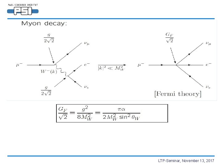 LTP-Seminar, November 13, 2017 