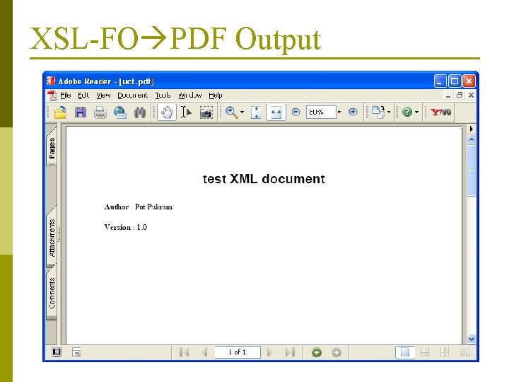 XSL-FO PDF Output 