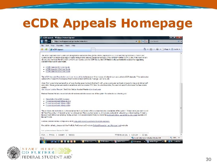 e. CDR Appeals Homepage 30 