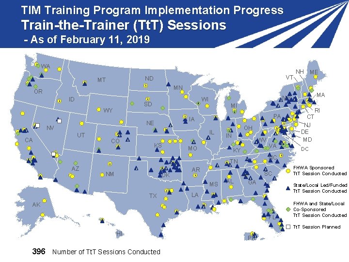 TIM Training Program Implementation Progress Train-the-Trainer (Tt. T) Sessions - As of February 11,