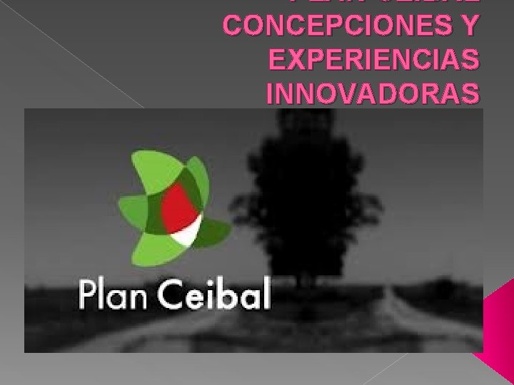 PLAN CEIBAL CONCEPCIONES Y EXPERIENCIAS INNOVADORAS 