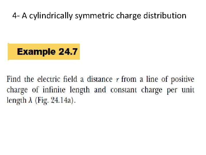 4 - A cylindrically symmetric charge distribution 