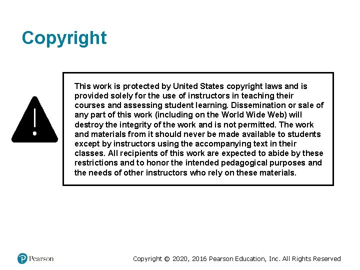 Copyright This work is protected by United States copyright laws and is provided solely Copyright This work is protected by United States copyright laws and is provided solely