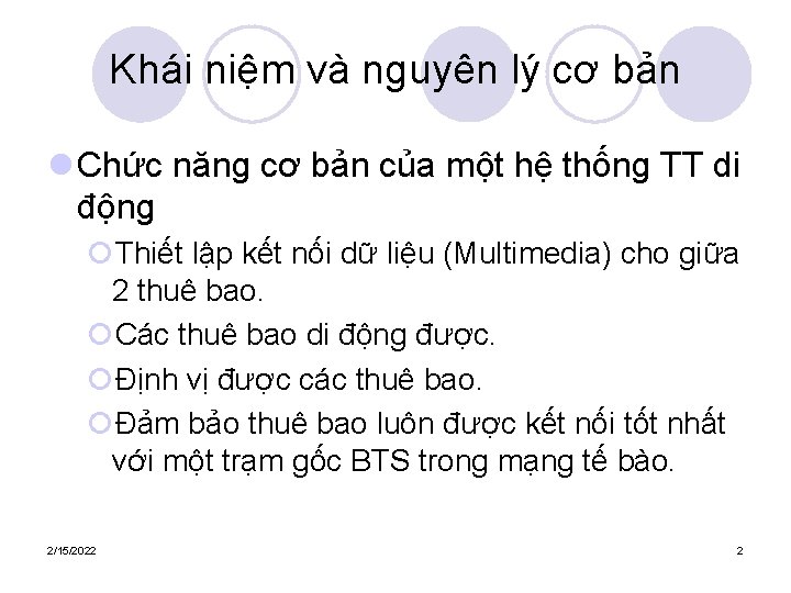 Khái niệm và nguyên lý cơ bản l Chức năng cơ bản của một