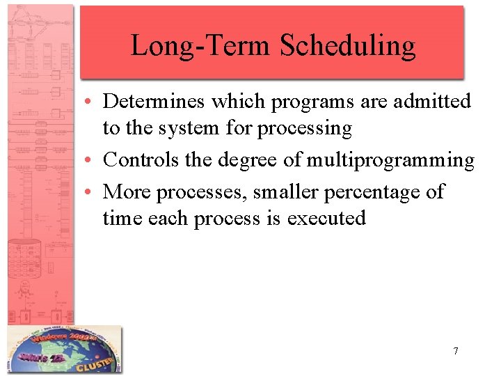 Long-Term Scheduling • Determines which programs are admitted to the system for processing •